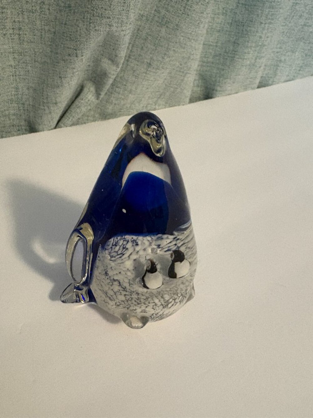 Hand Blown Art Glass Penguin Figurine Paperweight